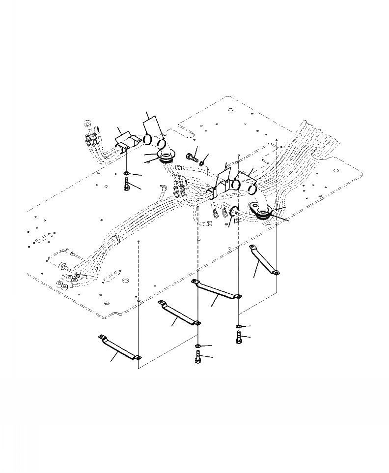 Схема запчастей Komatsu PC350HD-8 - K-A КАБИНА PPC КРЕПЛЕНИЕ ШЛАНГОВ OPERATOR\XD S ОБСТАНОВКА И СИСТЕМА УПРАВЛЕНИЯ