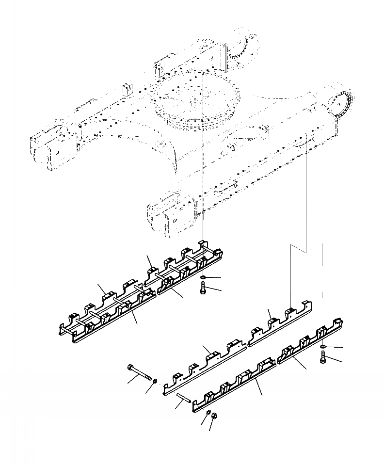 Схема запчастей Komatsu PC350HD-8 - R-A ПОЛН. ЗАЩИТА КАТКОВ НИЖН.CARRIAGE