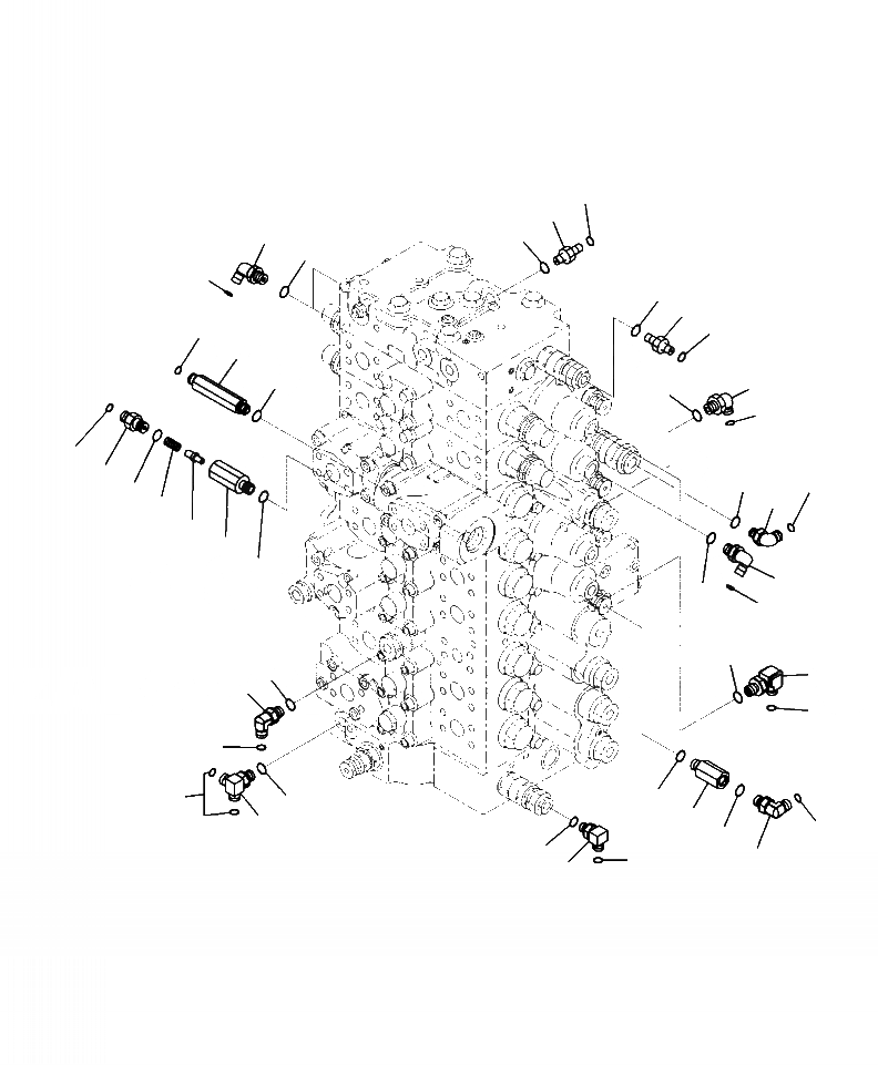Схема запчастей Komatsu PC350LC-8 - H-A ОСНОВН. КЛАПАН - АКТУАТОР (/) СОЕДИНИТЕЛЬН. ЧАСТИ ГИДРАВЛИКА