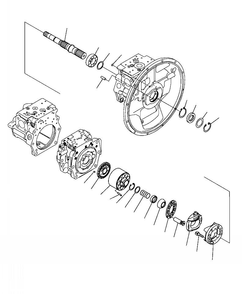 Схема запчастей Komatsu PC350LC-8 - H-A ОСНОВН. НАСОС заводской номер A-A788 (/) ГИДРАВЛИКА