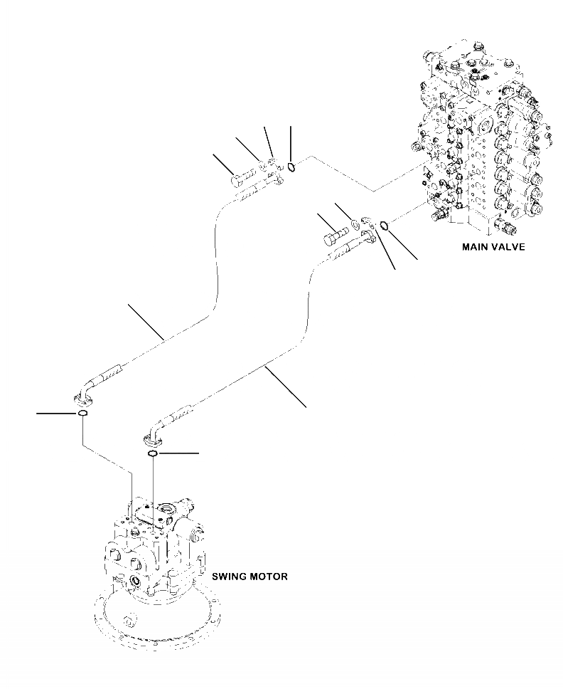 Схема запчастей Komatsu PC350LC-8 - H-A ЛИНИЯ ПОВОРОТА ГИДРАВЛИКА