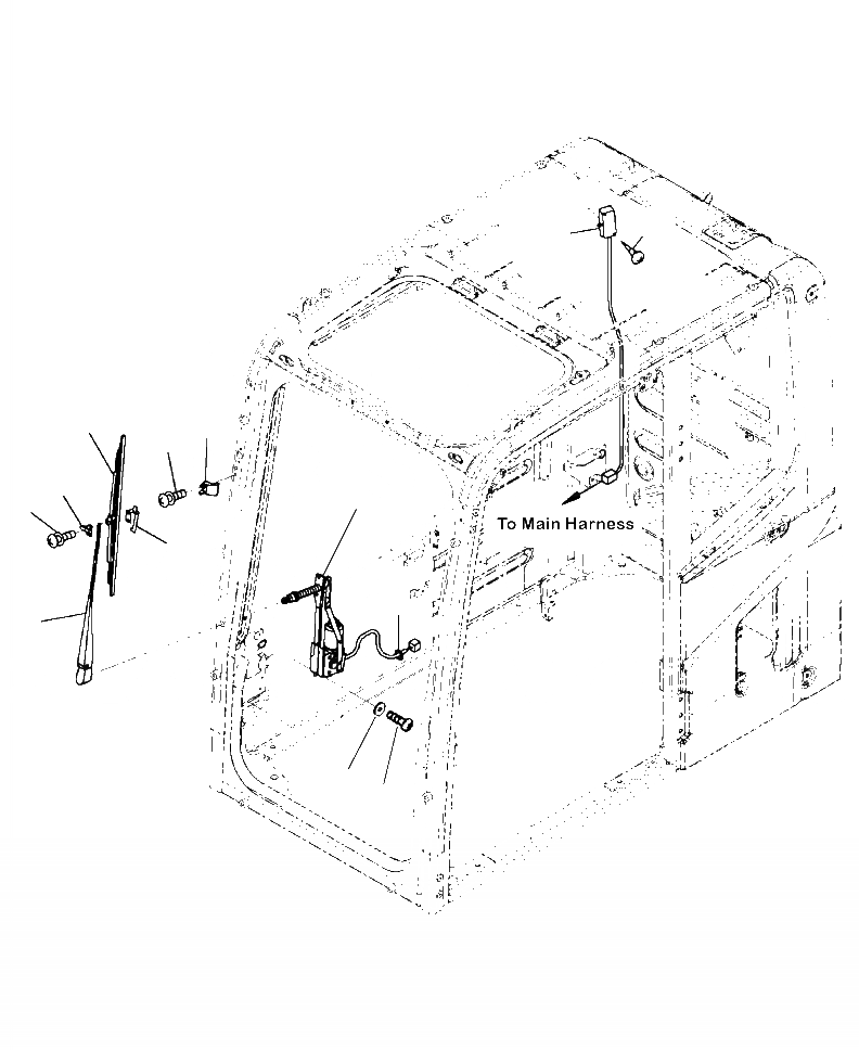 Схема запчастей Komatsu PC350LC-8 - K-8A КАБИНА ДВОРНИКИ И ОСВЕЩЕНИЕ АНТИВАНДАЛЬН. OPERATOR\XD S ОБСТАНОВКА И СИСТЕМА УПРАВЛЕНИЯ