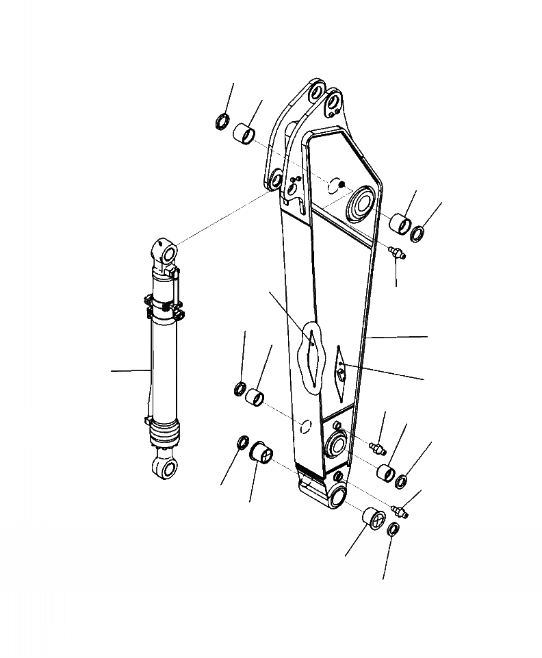 Схема запчастей Komatsu PC350LC-8 - T-A РУКОЯТЬ . M С ДОПОЛН. ГИДРОЛИНИЕЙ РАБОЧЕЕ ОБОРУДОВАНИЕ