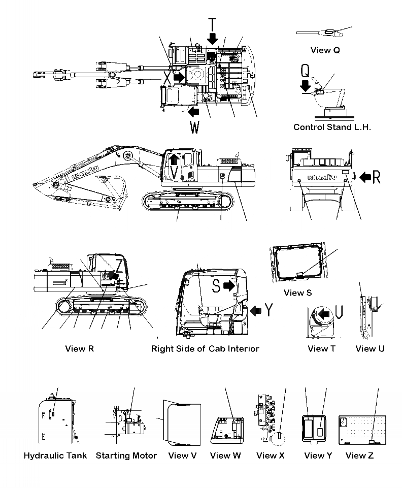 Схема запчастей Komatsu PC350LC-8 - U-A ТАБЛИЧКИ ИСПАНИЯ БУКВЕНН. ДЛЯ LATIN AMERICA СПЕЦ-Я. МАРКИРОВКА