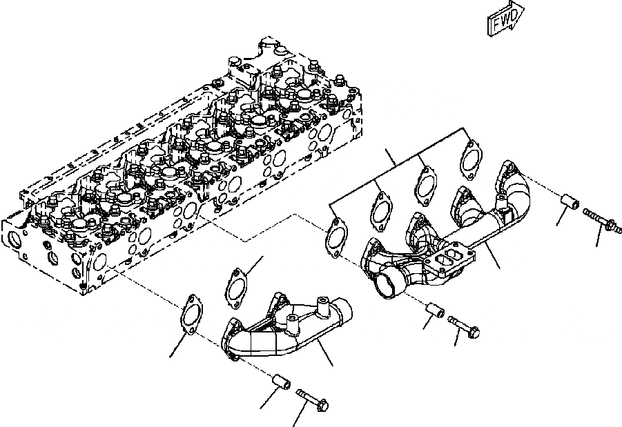Схема запчастей Komatsu PC350LL-7E0 - A8-AA7 ВЫПУСКНОЙ КОЛЛЕКТОР ДВИГАТЕЛЬ