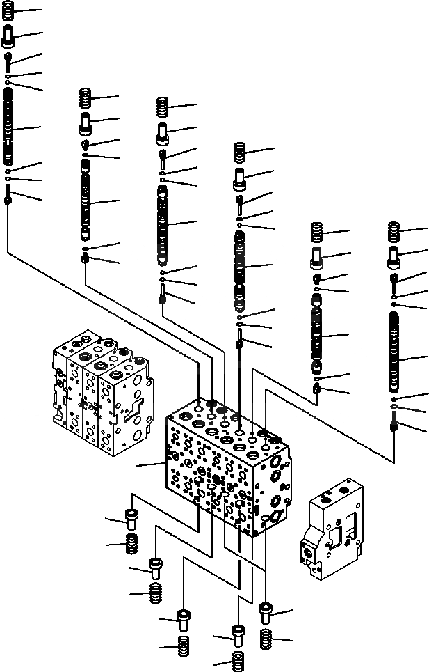 Схема запчастей Komatsu PC350LL-7E0 - H-H ОСНОВН. УПРАВЛЯЮЩ. КЛАПАН КЛАПАН СЕКЦ.S ГИДРАВЛИКА