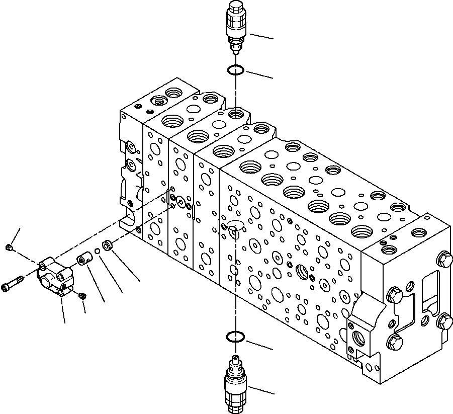 Схема запчастей Komatsu PC350LL-7E0 - H-H ОСНОВН. УПРАВЛЯЮЩ. КЛАПАН PRESSURE COMPENSATION КЛАПАН (/) ГИДРАВЛИКА