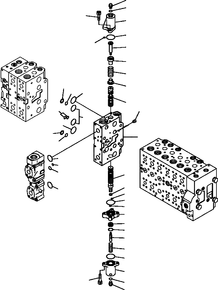 Схема запчастей Komatsu PC350LL-7E0 - H-H7 ОСНОВН. УПРАВЛЯЮЩ. КЛАПАН СЕКЦ. ГИДРАВЛИКА