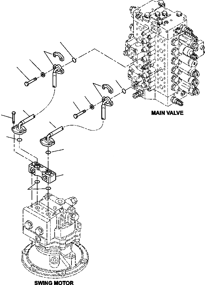 Схема запчастей Komatsu PC350LL-7E0 - H-A ГИДРОЛИНИЯ ЛИНИЯ ПОВОРОТА, SOFT ПОВОРОТН. ГИДРАВЛИКА