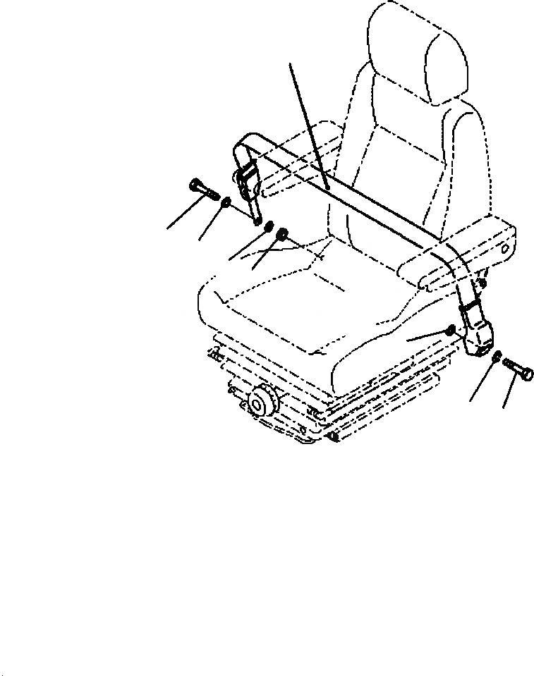 Схема запчастей Komatsu PC350LL-7E0 - K-A РЕМЕНЬ БЕЗОПАСНОСТИ БЕЗ РЕГУЛИРОВКИ OPERATOR\XD S ОБСТАНОВКА И СИСТЕМА УПРАВЛЕНИЯ