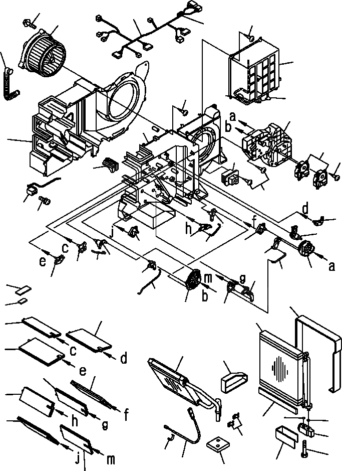 Схема запчастей Komatsu PC350LL-7E0 - K7-H КОНДИЦ. ВОЗДУХА OPERATOR\XD S ОБСТАНОВКА И СИСТЕМА УПРАВЛЕНИЯ