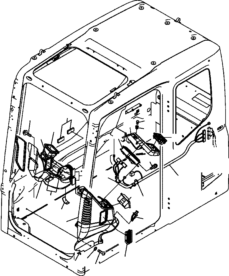 Схема запчастей Komatsu PC350LL-7E0 - K-H КАБИНА MULTI-СИСТЕМА МОНИТОРА OPERATOR\XD S ОБСТАНОВКА И СИСТЕМА УПРАВЛЕНИЯ