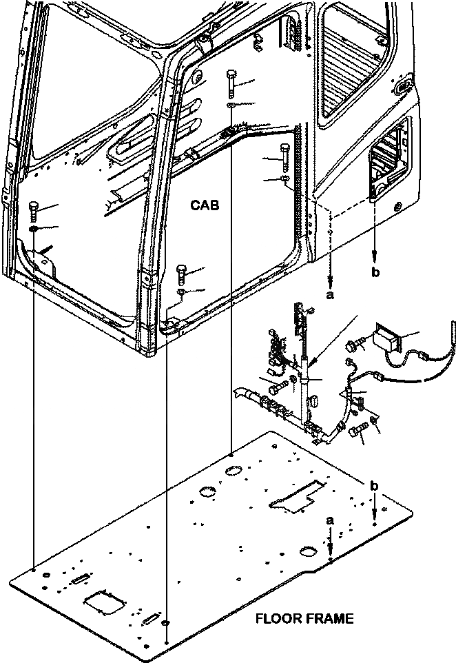 Схема запчастей Komatsu PC350LL-7E0 - K-8H КАБИНА КРЕПЛЕНИЕ И БОЛТ (С V CONVERTER) OPERATOR\XD S ОБСТАНОВКА И СИСТЕМА УПРАВЛЕНИЯ