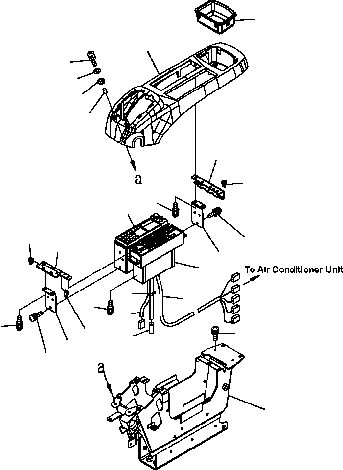 Схема запчастей Komatsu PC350LL-7E0 - K-7H КАБИНА ЛЕВ. КОНСОЛЬ (ВЕРХН.) OPERATOR\XD S ОБСТАНОВКА И СИСТЕМА УПРАВЛЕНИЯ