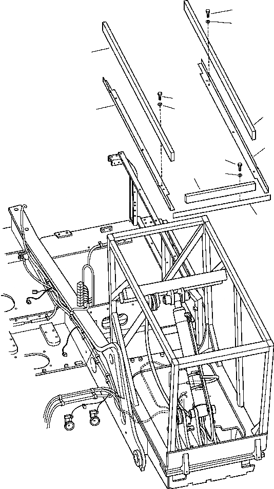 Схема запчастей Komatsu PC350LL-7E0 - M8-7C КАБИНА ЮБКАS ЧАСТИ КОРПУСА