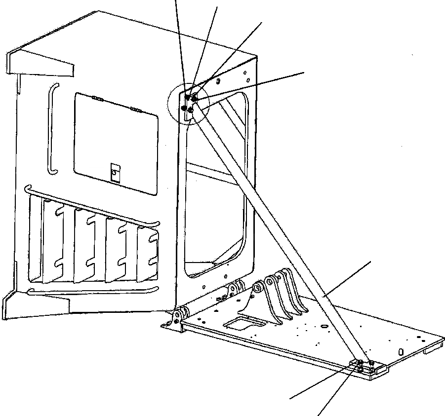Схема запчастей Komatsu PC350LL-7E0 - M8-8A КАБИНА 8/ INCH RISER (SHIPПАЛЕЦG BAR заводской номер A- ) ЧАСТИ КОРПУСА