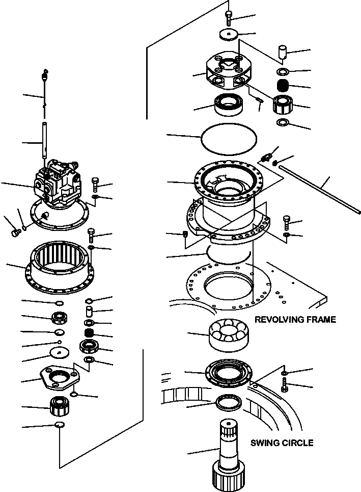Схема запчастей Komatsu PC350LL-7E0 - N-A МЕХАНИЗМ ПОВОРОТА ПОВОРОТН. КРУГ И КОМПОНЕНТЫ
