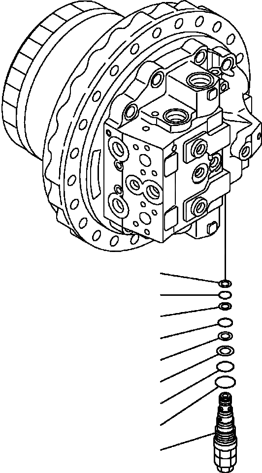 Схема запчастей Komatsu PC350LL-7E0 - P-A МОТОР ХОДА (/) НИЖНЯЯ ГИДРОЛИНИЯ И ЛИНИЯ ХОДА