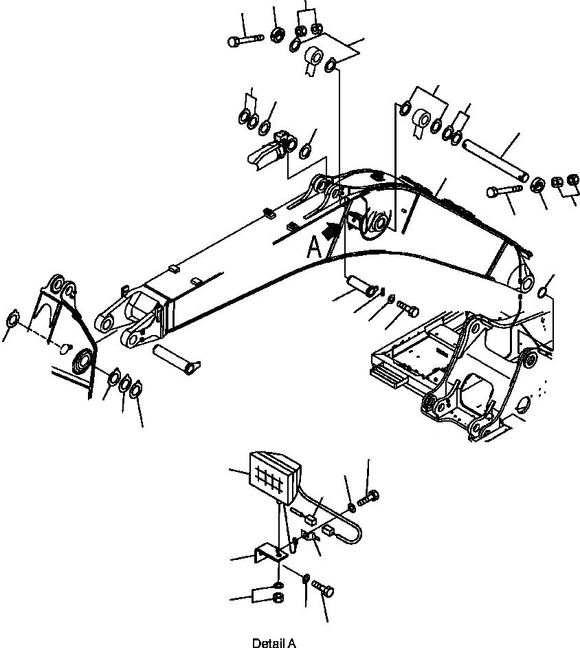 Схема запчастей Komatsu PC350LL-7E0 - T-H ЦИЛИНДР СТРЕЛЫПАЛЕЦ И ЛАМПА РАБОЧ. ОСВЕЩЕНИЯ РАБОЧЕЕ ОБОРУДОВАНИЕ