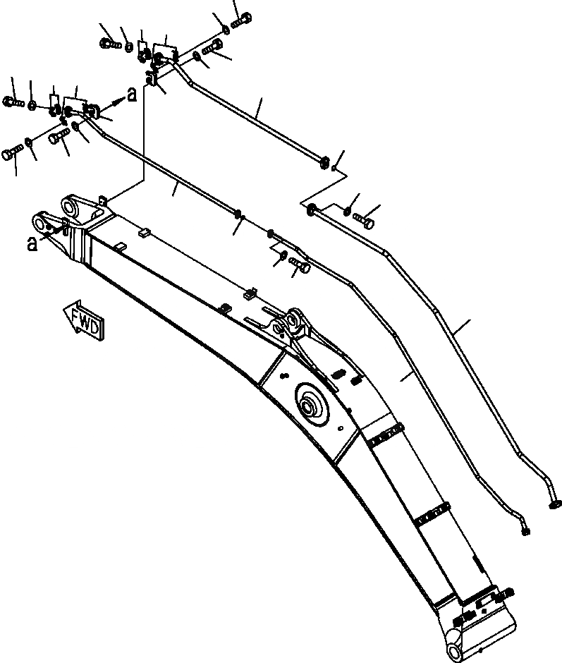 Схема запчастей Komatsu PC350LL-7E0 - T-H СТРЕЛА ДОПОЛН. ГИДРОЛИНИЯ ДЛЯ ДОПОЛН. ЛИНИЯ РАБОЧЕЕ ОБОРУДОВАНИЕ