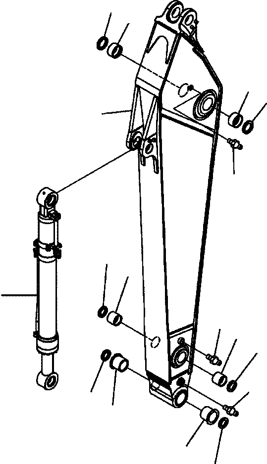 Схема запчастей Komatsu PC350LL-7E0 - T-H РУКОЯТЬ . M (СТАНДАРТН.) РАБОЧЕЕ ОБОРУДОВАНИЕ