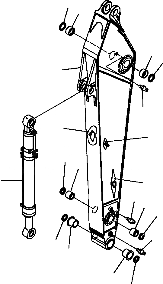 Схема запчастей Komatsu PC350LL-7E0 - T-H РУКОЯТЬ . M (С ДОПОЛН. ГИДРОЛИНИЕЙ) РАБОЧЕЕ ОБОРУДОВАНИЕ