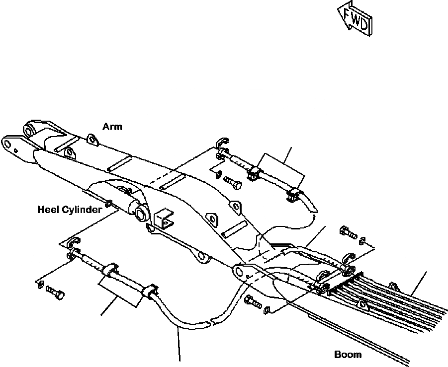 Схема запчастей Komatsu PC350LL-7E0 - T-8A LOG ПОГРУЗ. HEEL ЦИЛИНДР ПАТРУБКИ РАБОЧЕЕ ОБОРУДОВАНИЕ