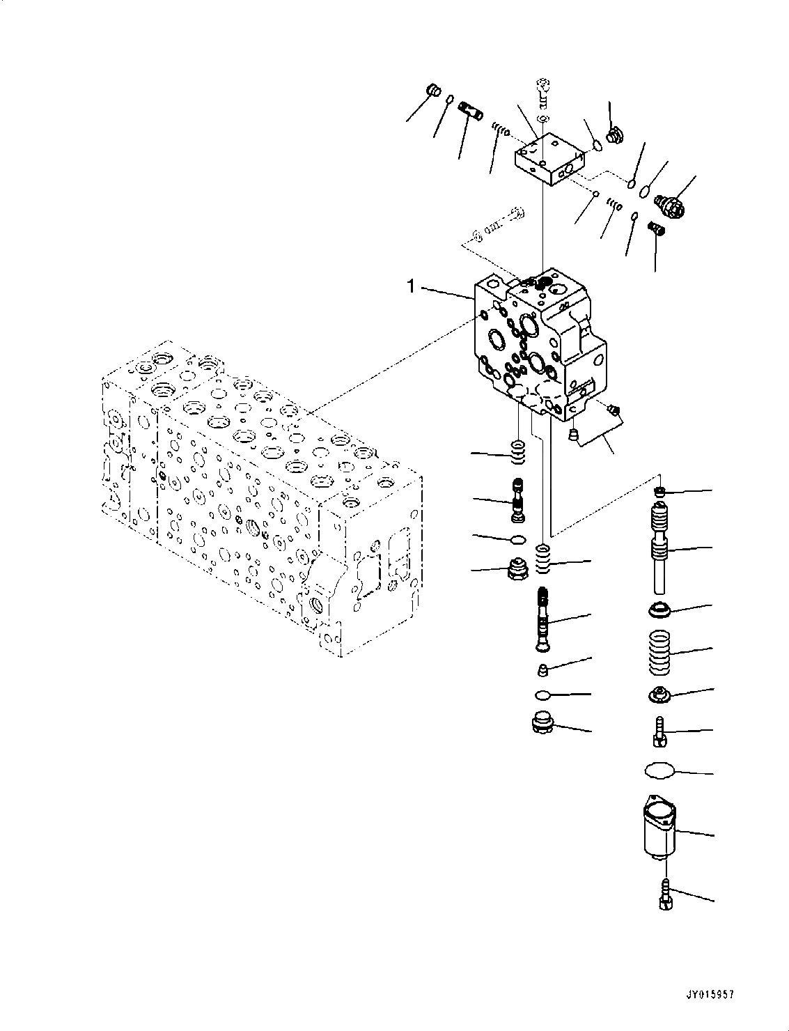 Схема запчастей Komatsu PC350LC-8 - УПРАВЛЯЮЩ. КЛАПАН, БЕЗ -ДОПОЛН. АКТУАТОР ТРУБЫ, 7-СЕКЦИОНН., ВНУТР. ЧАСТИ (/) ОСНОВН. УПРАВЛЯЮЩ. КЛАПАН, -АКТУАТОР, ТРУБЫ LESS