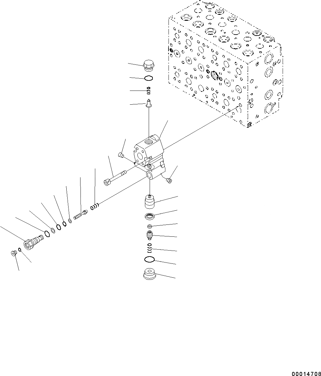 Схема запчастей Komatsu PC350LC-8 - УПРАВЛЯЮЩ. КЛАПАН, БЕЗ -ДОПОЛН. АКТУАТОР ТРУБЫ, 7-СЕКЦИОНН., ВНУТР. ЧАСТИ (/) ОСНОВН. УПРАВЛЯЮЩ. КЛАПАН, -АКТУАТОР, ТРУБЫ LESS