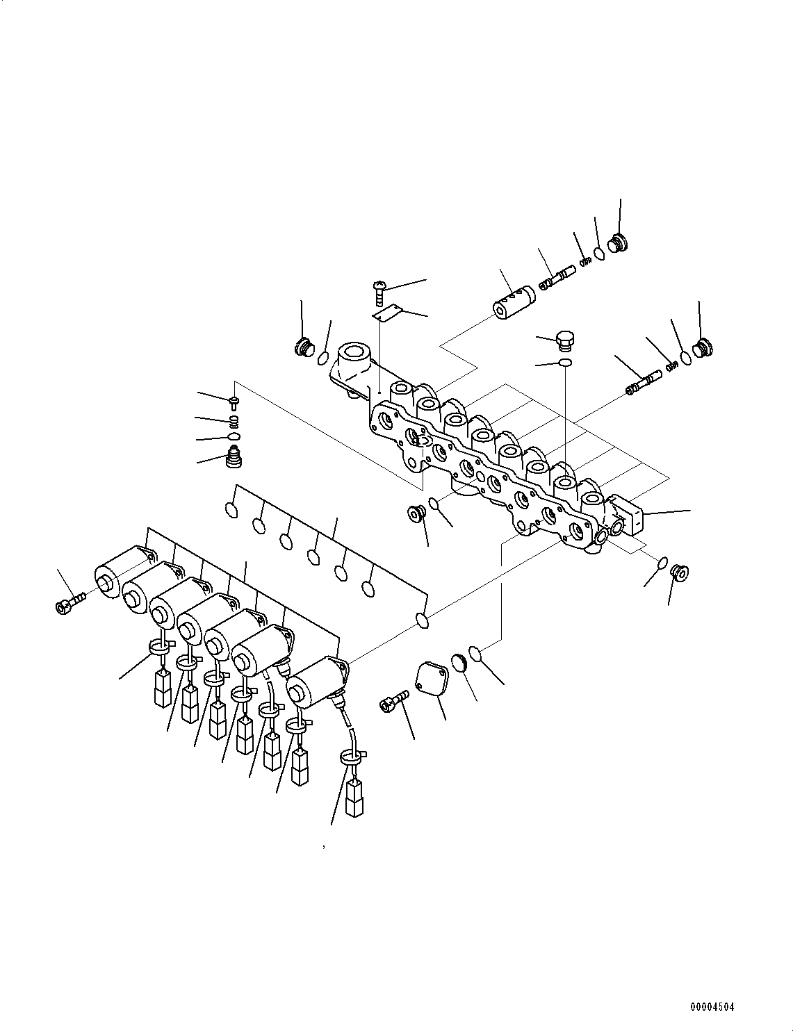 Схема запчастей Komatsu PC350LC-8 - СОЛЕНОИДНЫЙ КЛАПАН ТРУБЫ, СОЛЕНОИДНЫЙ КЛАПАН (/) (№B7-) СОЛЕНОИДНЫЙ КЛАПАН ТРУБЫ