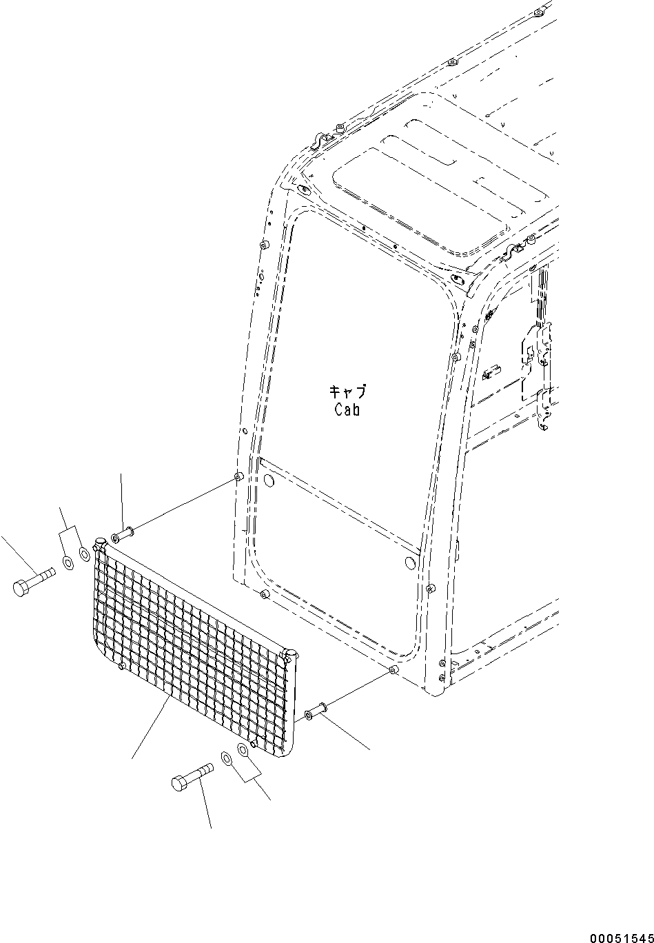 Схема запчастей Komatsu PC350LC-8 - ФРОНТАЛЬНАЯ ЗАЩИТА, HALF ФРОНТАЛЬНАЯ ЗАЩИТА, HALF