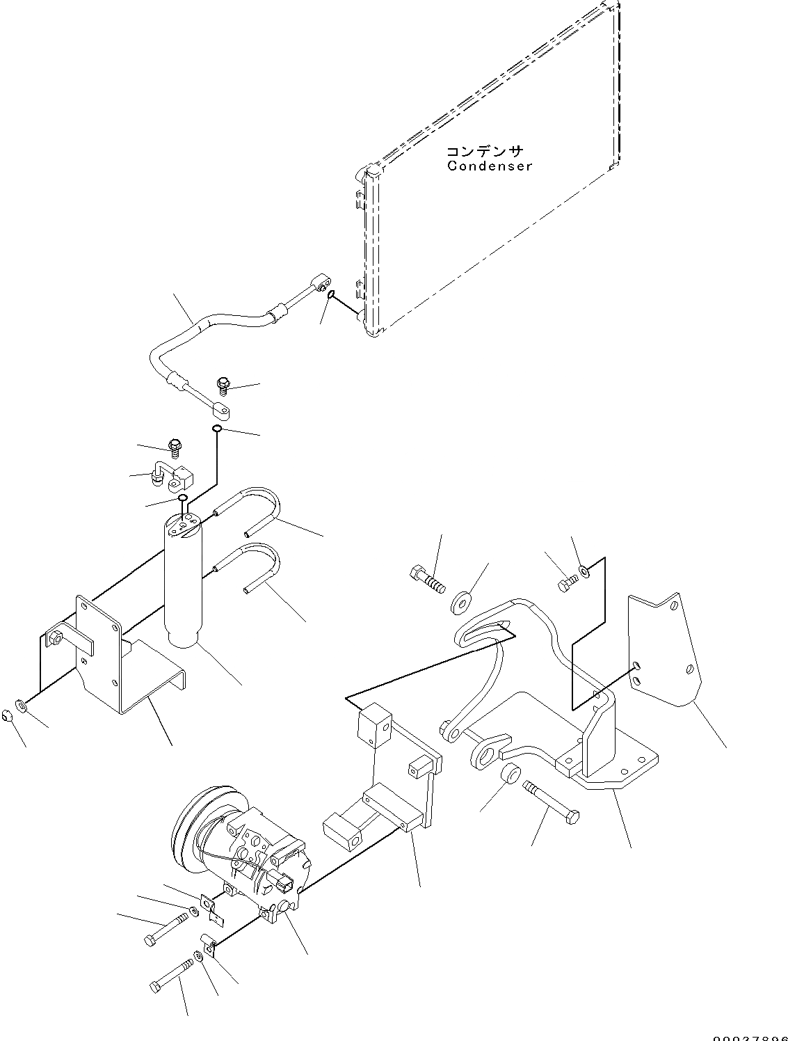 Схема запчастей Komatsu PC350LC-8 - БЛОК КОНДИЦИОНЕРА КОМПРЕССОР БЛОК КОНДИЦИОНЕРА