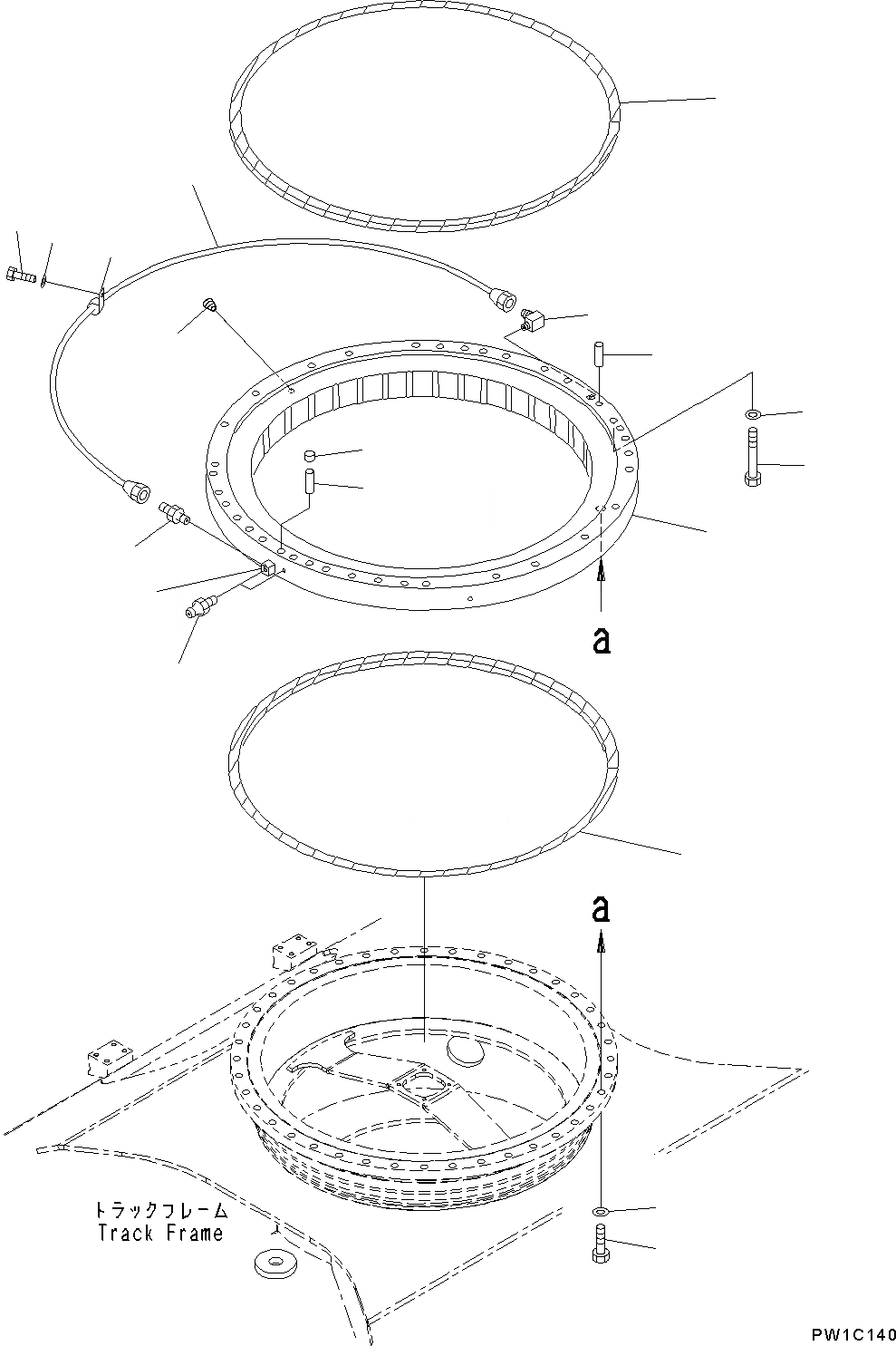 Схема запчастей Komatsu PC350LC-8 - ПОВОРОТН. КРУГ ПОВОРОТН. КРУГ