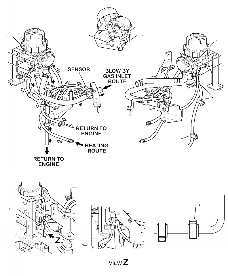 Схема запчастей Komatsu PC360LC-10 - B9999- ЗАКРЫТ.D CRANKКОРПУС ВЕНТИЛЯТОРILATION (CCV) W/ХЛАДАГЕНТ CIRCULATION (/) ДВИГАТЕЛЬ