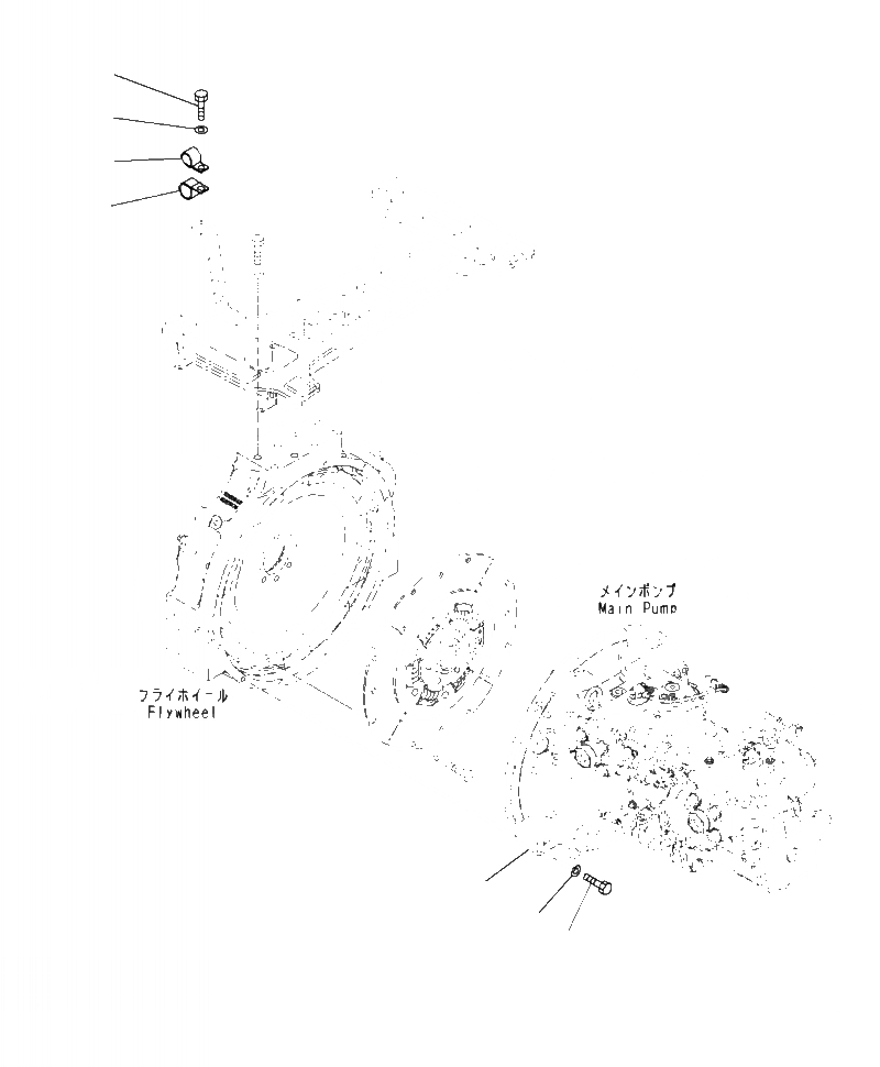 Схема запчастей Komatsu PC360LC-10 - A9999- КОМПОНЕНТЫ ДВИГАТЕЛЯ НАСОС КРЕПЛЕНИЕ КОМПОНЕНТЫ ДВИГАТЕЛЯ