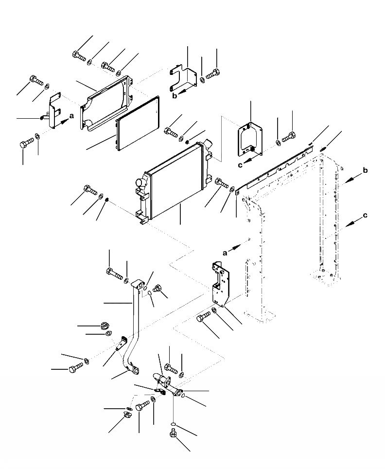 Схема запчастей Komatsu PC360LC-10 - C-A СИСТЕМА ОХЛАЖДЕНИЯ ПОСЛЕОХЛАДИТЕЛЬ И КОНДИЦ. КОНДЕНСАТОР СИСТЕМА ОХЛАЖДЕНИЯ