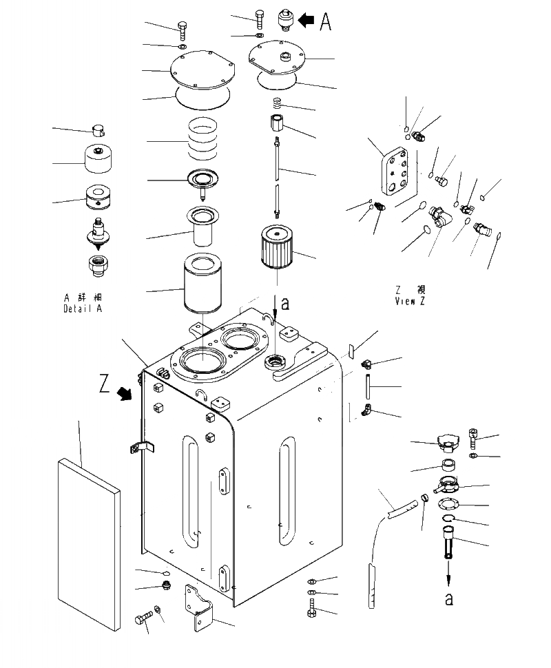 Схема запчастей Komatsu PC360LC-10 - H-A ГИДР. БАК. ГИДРАВЛИКА