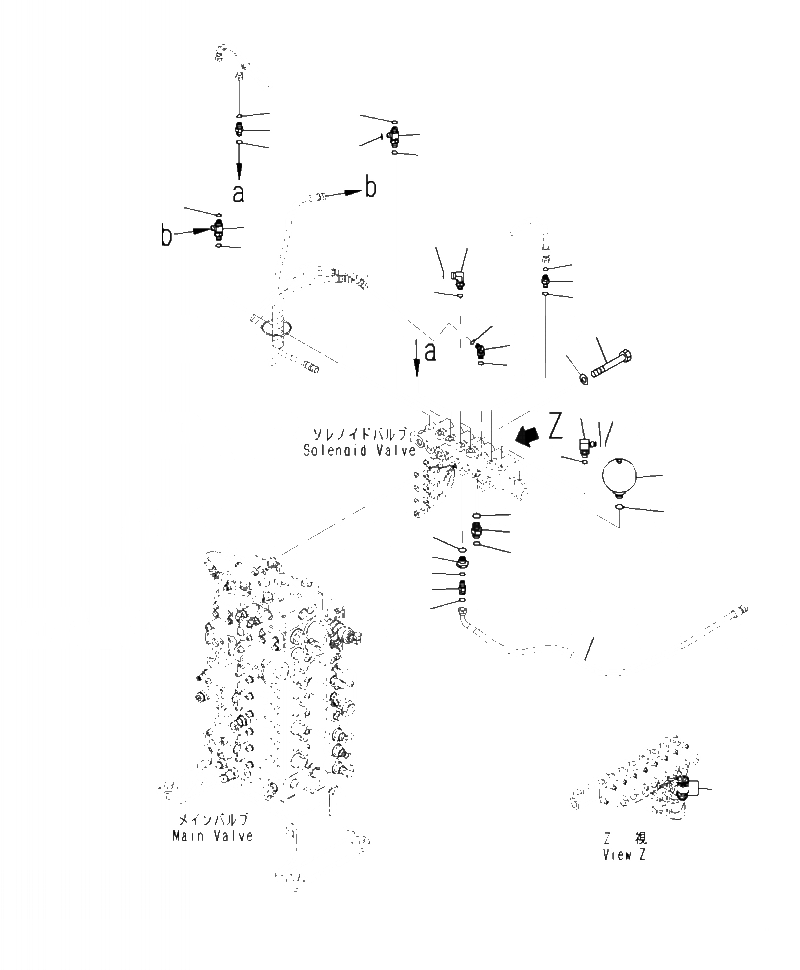 Схема запчастей Komatsu PC360LC-10 - H8- ГИДРОЛИНИЯ -ДОПОЛН. АКТУАТОР ТРУБЫ, СОЛЕНОИДНЫЙ КЛАПАН ЛИНИИ ГИДРАВЛИКА