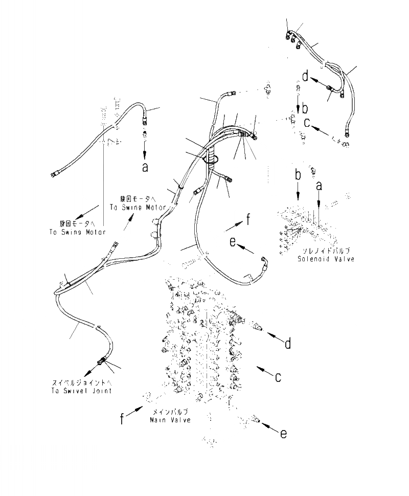 Схема запчастей Komatsu PC360LC-10 - H8- ГИДРОЛИНИЯ -НАВЕСН. ОБОРУД АКТУАТОР, СОЛЕНОИДНЫЙ КЛАПАН КРЕПЛЕНИЕ ШЛАНГОВS И КОРПУС ГИДРАВЛИКА