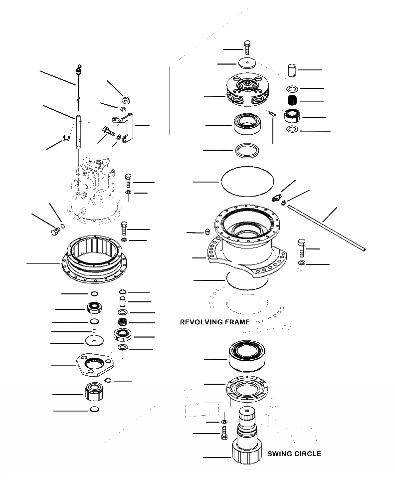 Схема запчастей Komatsu PC360LC-10 - N-A МЕХАНИЗМ ПОВОРОТА ПОВОРОТН. КРУГ И КОМПОНЕНТЫ