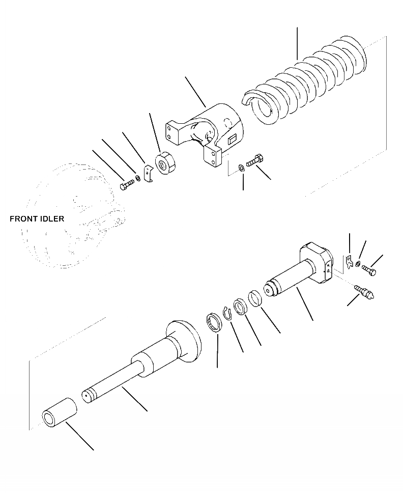 Схема запчастей Komatsu PC360LC-10 - R-A ОПОРНЫЙ ЭЛЕМЕНТ ЛЕНИВЦА ASSEMBLY НИЖН.CARRIAGE
