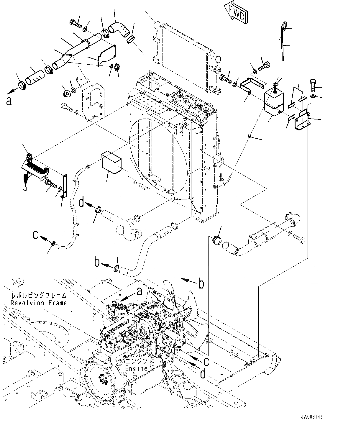 Схема запчастей Komatsu PC360LC-10 - СИСТЕМА ОХЛАЖДЕНИЯ, ДЛЯ СТРАН ЕС БЕЗОПАСН. REGULATION, SUB-БАК СИСТЕМА ОХЛАЖДЕНИЯ, ДЛЯ СТРАН ЕС БЕЗОПАСН. REGULATION