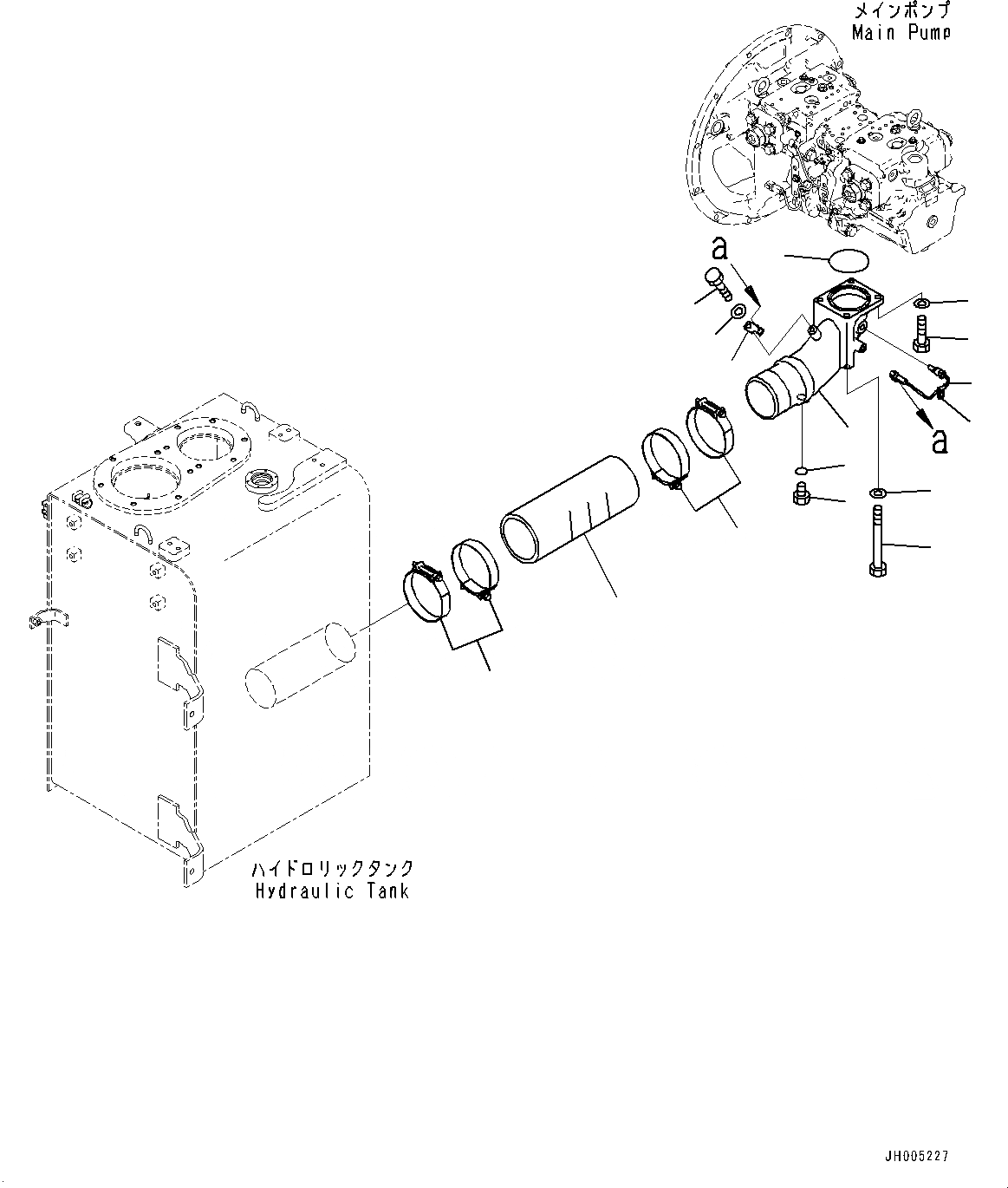 Схема запчастей Komatsu PC360LC-10 - ВСАСЫВ. ТРУБЫ ВСАСЫВ. ТРУБЫ
