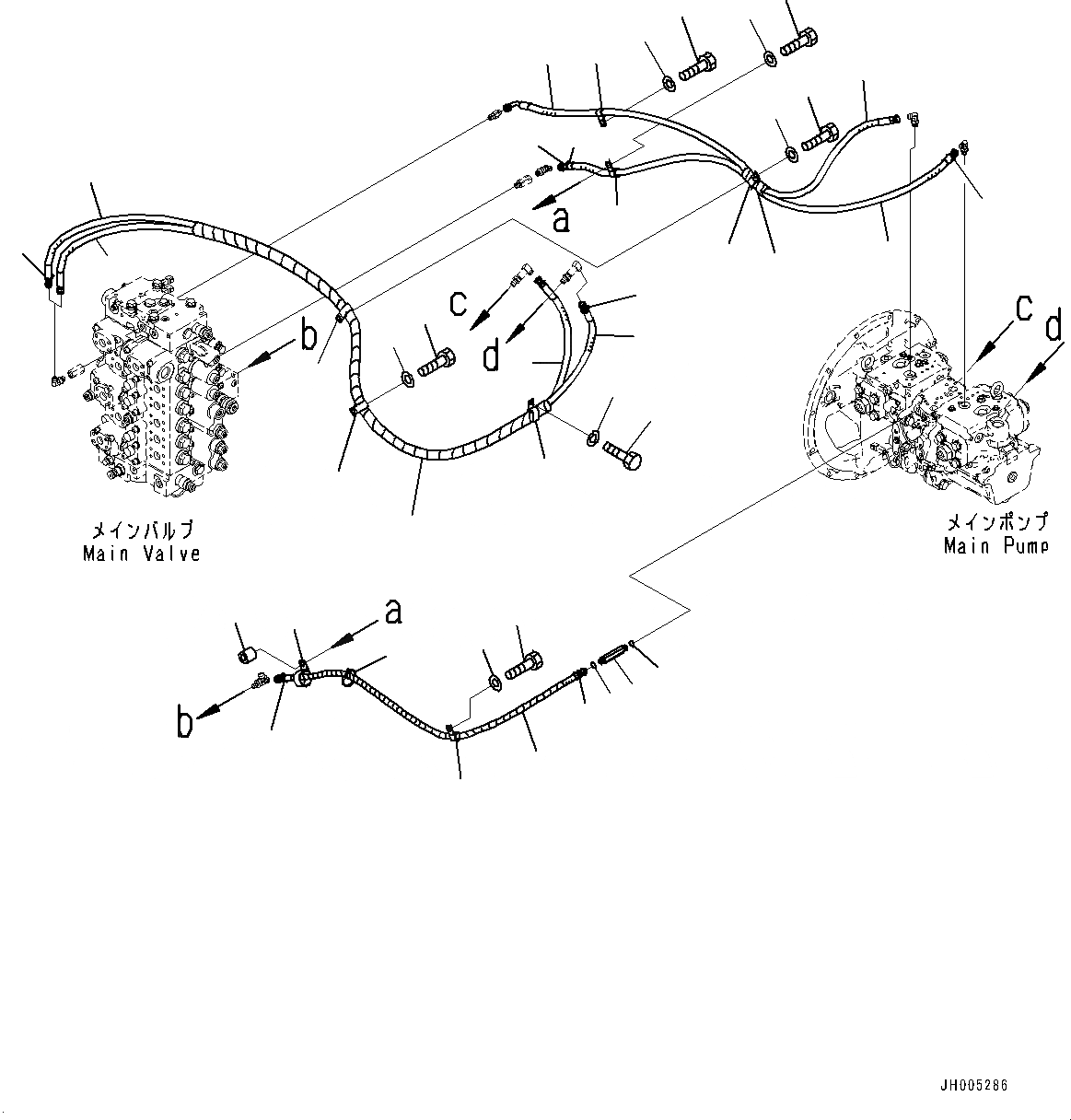 Схема запчастей Komatsu PC360LC-10 - LS ТРУБЫ LS ТРУБЫ