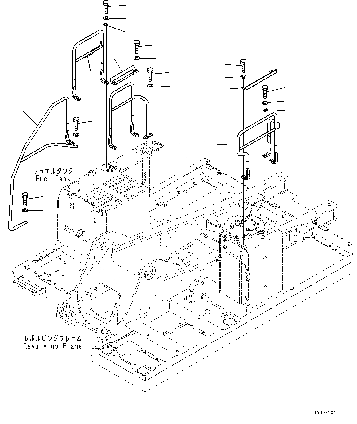 Схема запчастей Komatsu PC360LC-10 - HANDRAIL, С ЗАПРАВОЧН. НАСОС HANDRAIL, С ЗАПРАВОЧН. НАСОС