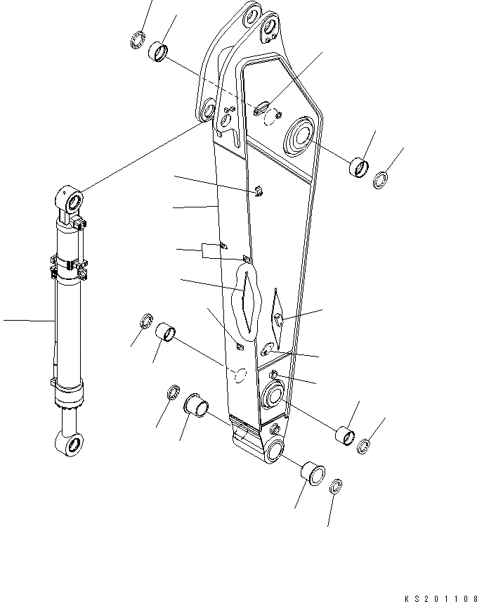 Схема запчастей Komatsu PC360NLC-10 - РУКОЯТЬ, MM, -НАВЕСН. ОБОРУД, РУКОЯТЬ РУКОЯТЬ, MM, -НАВЕСН. ОБОРУД
