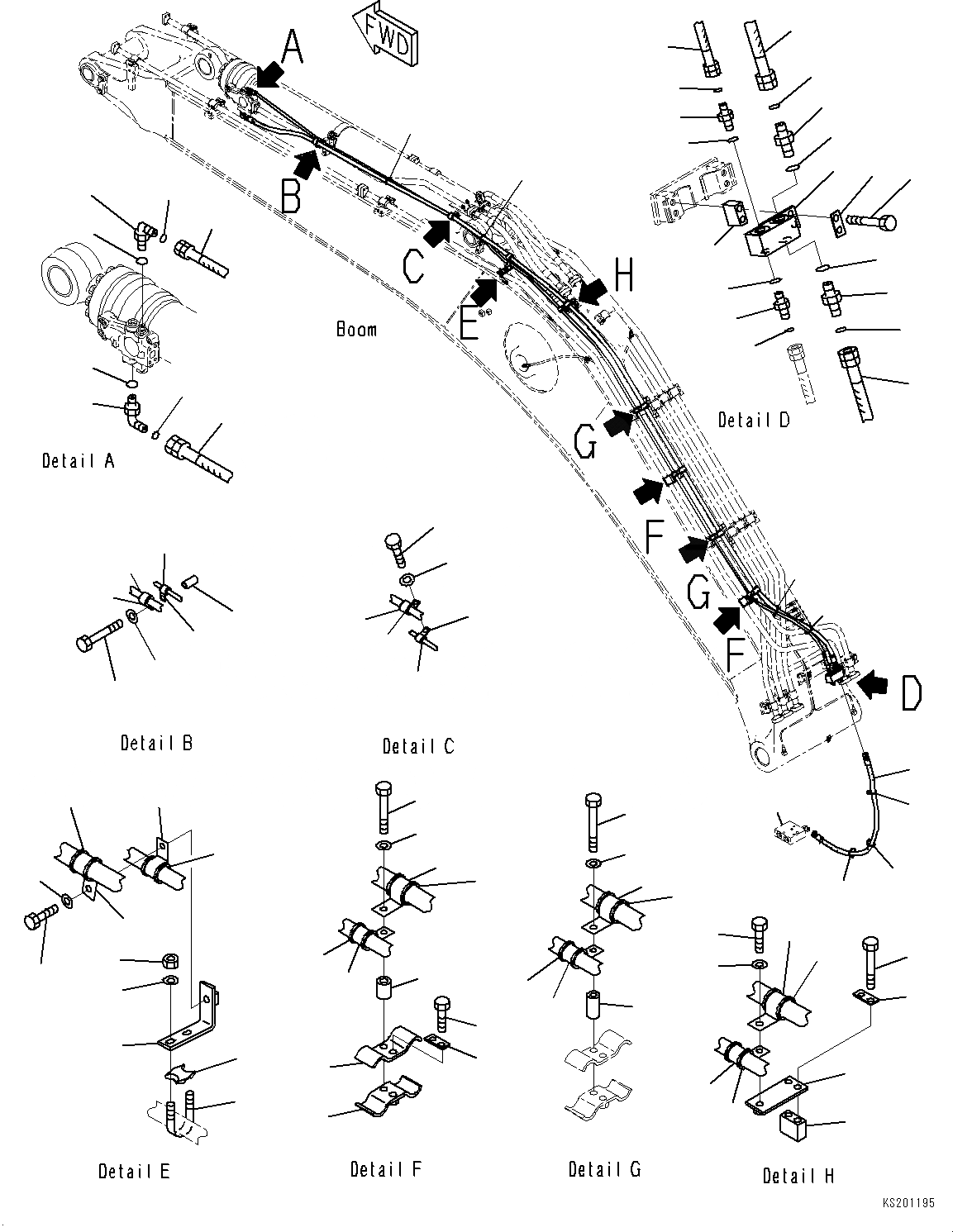 Схема запчастей Komatsu PC360NLC-10 - ANTI-DROP КЛАПАН, СТРЕЛА И РУКОЯТЬ, РУКОЯТЬ ANTI-DROP КЛАПАН ТРУБЫ ANTI-DROP КЛАПАН, СТРЕЛА И РУКОЯТЬ