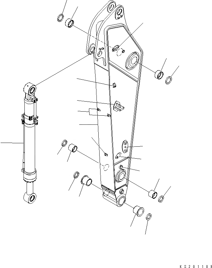 Схема запчастей Komatsu PC360NLC-10 - РУКОЯТЬ, MM, -НАВЕСН. ОБОРУД, РУКОЯТЬ РУКОЯТЬ, MM, -НАВЕСН. ОБОРУД