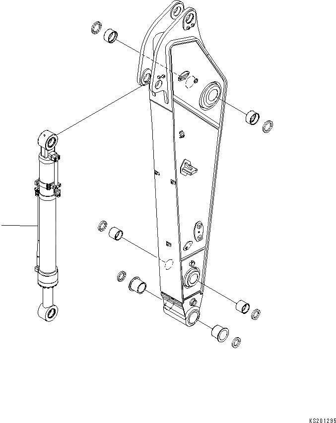 Схема запчастей Komatsu PC360LC - РУКОЯТЬ (.M) T РАБОЧЕЕ ОБОРУДОВАНИЕ