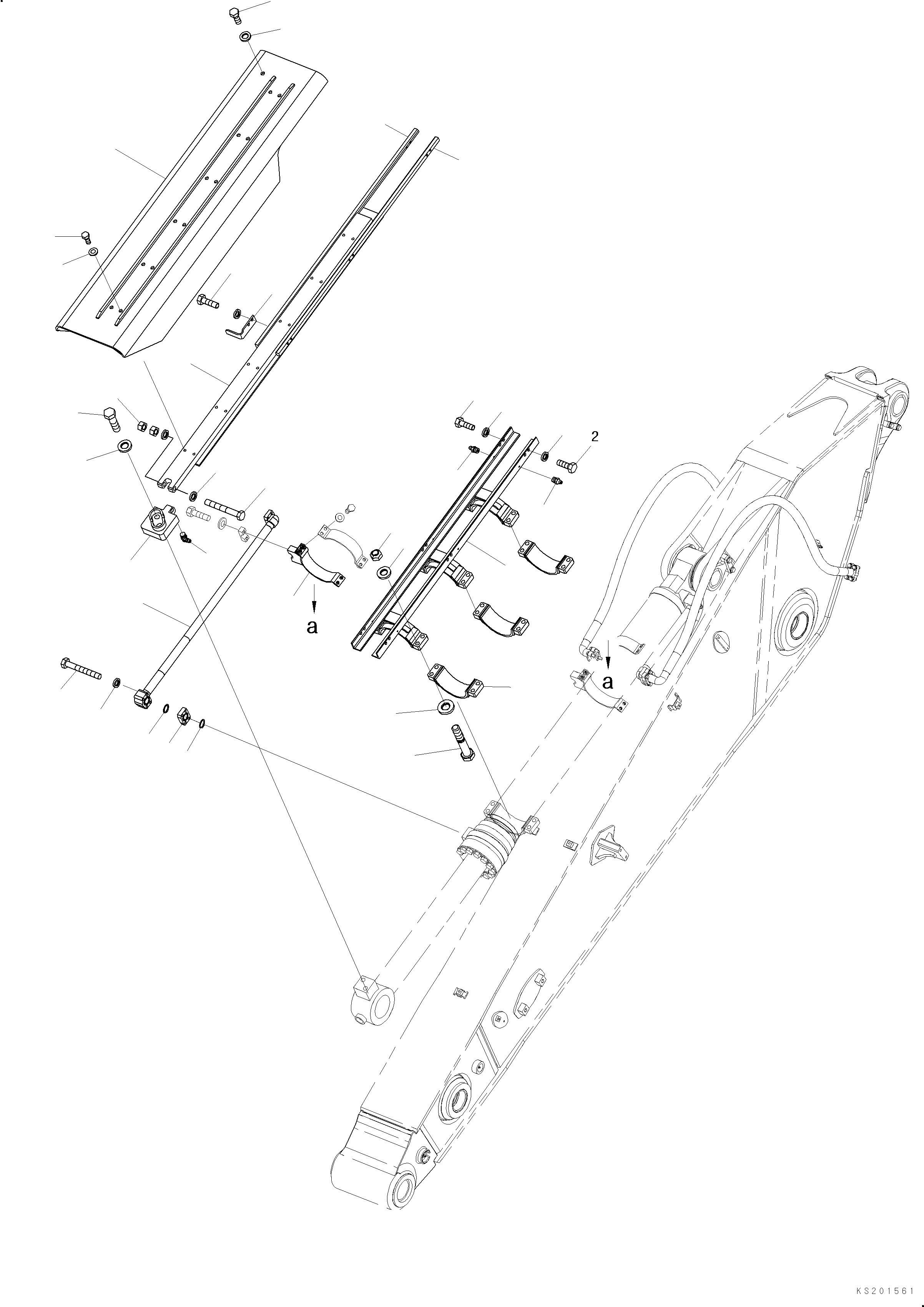 Схема запчастей Komatsu PC360LC - ЦИЛИНДР КОВША ЧАСТИ КОРПУСА (ДЛЯ .M РУКОЯТЬ) T РАБОЧЕЕ ОБОРУДОВАНИЕ